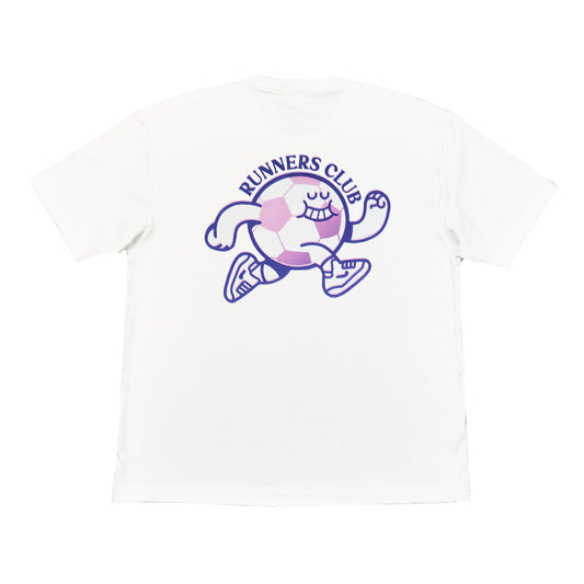 RUNNERS CLUB FOOTBALL TEE | Cult Kits, Medium / Runners Club / White