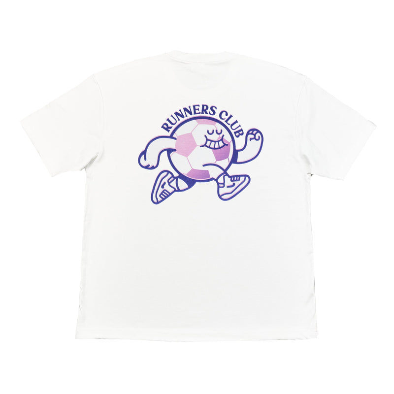 RUNNERS CLUB FOOTBALL TEE | Cult Kits, Medium / Runners Club / White