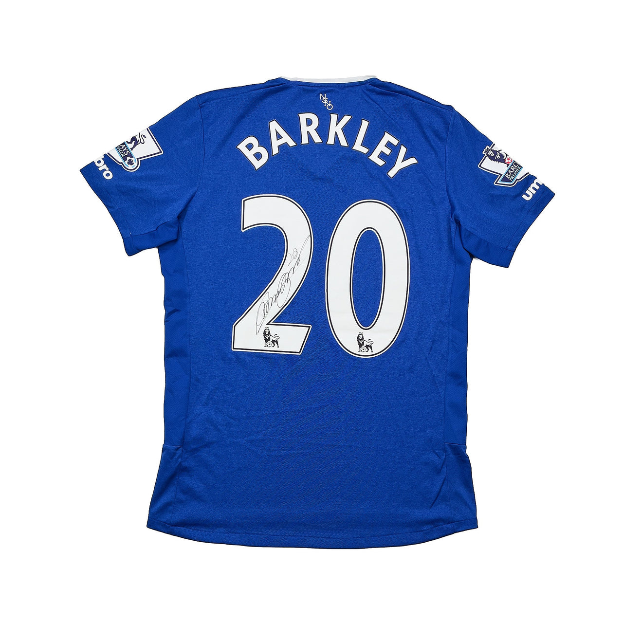 2019/20 EVERTON BARKLEY #20 *MATCH ISSUE + SIGNED* HOME SHIRT (M) UMBRO