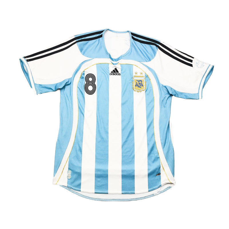 2005/07 Argentina Riquelme #8 Home Shirt (M) Adidas