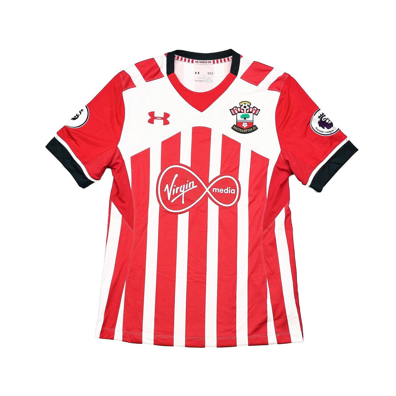 2016/17 SOUTHAMPTON RODRIGUEZ #9 *MATCH ISSUE* HOME SHIRT (L) UNDER ARMOUR
