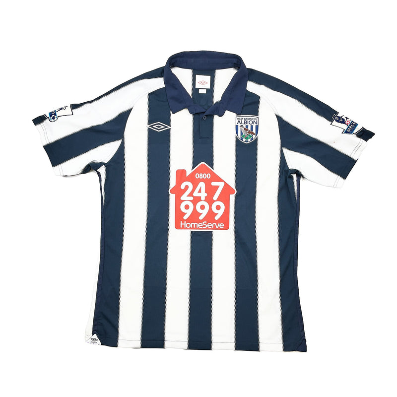2010/11 WEST BROM BARNES #8 *MATCH ISSUE* HOME SHIRT (L) UMBRO