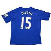 2010/11 Everton Distin #15 *Match Issue* Heimtrikot (XL) Le Coq