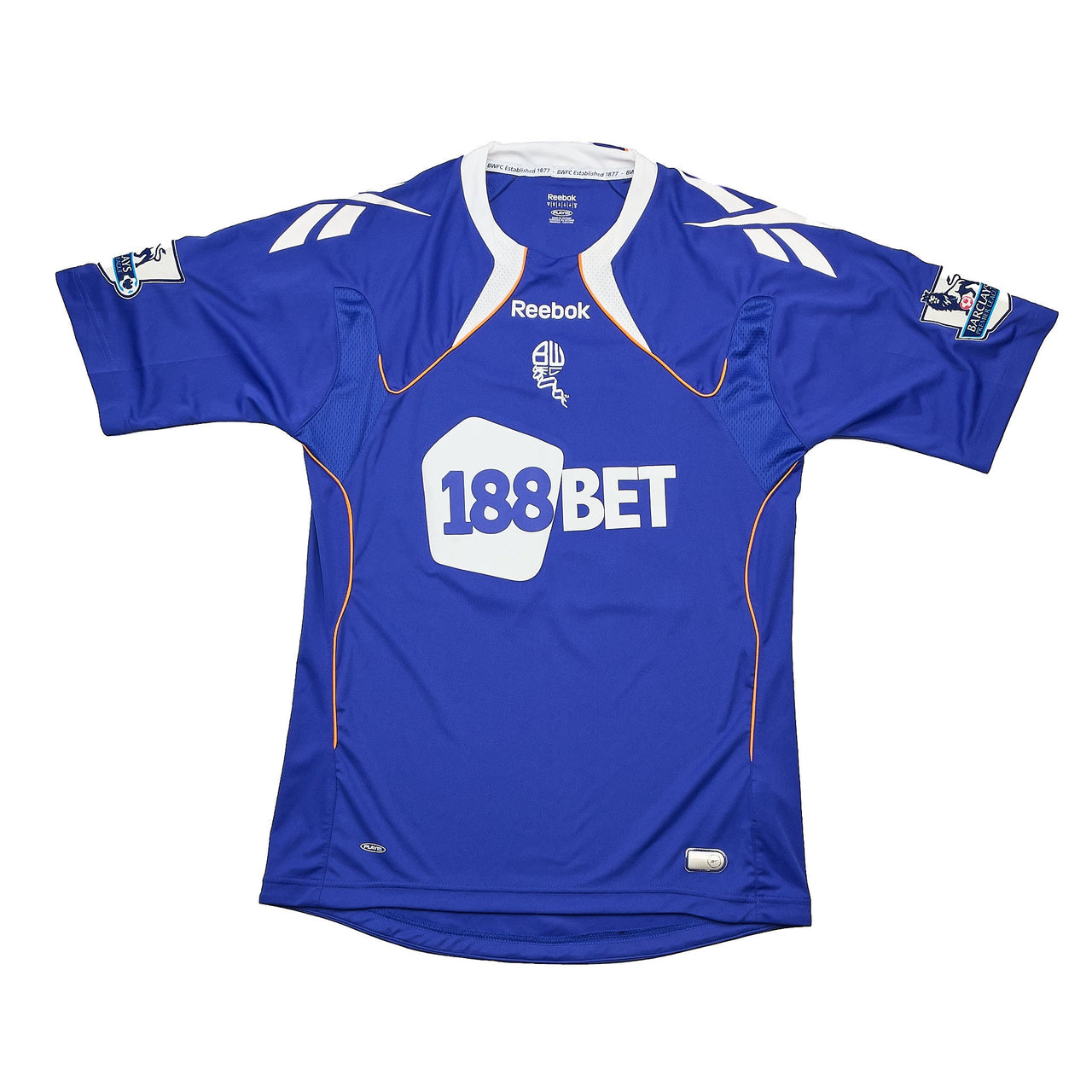 2010/11 BOLTON C.Y.LEE #27 *MATCH ISSUE* AWAY SHIRT (M) REEBOK