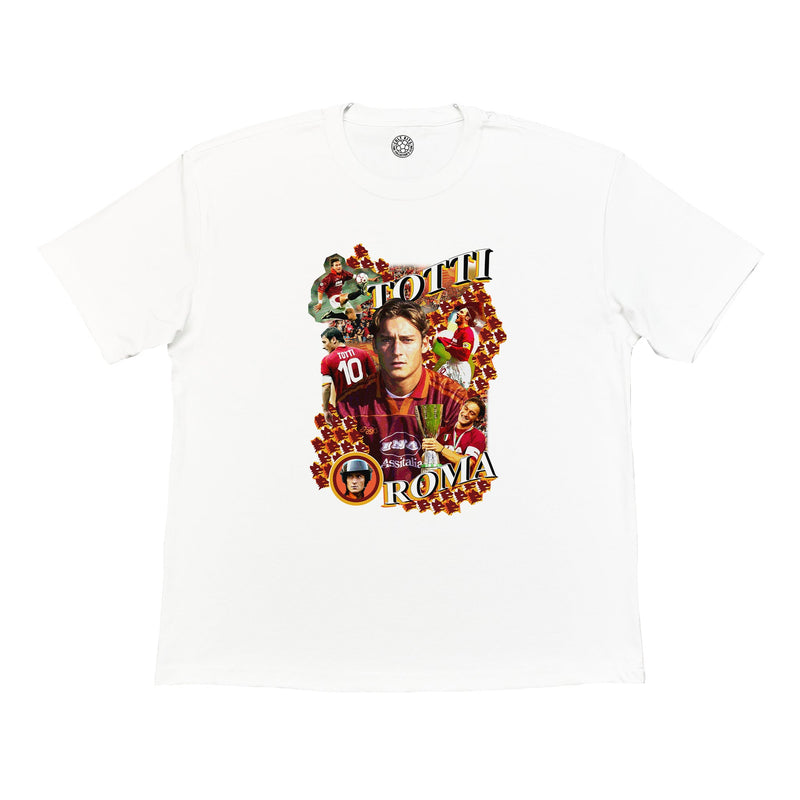 ROMA TOTTI BOOTLEG TEE, Cult Kits, Medium / Roma / White