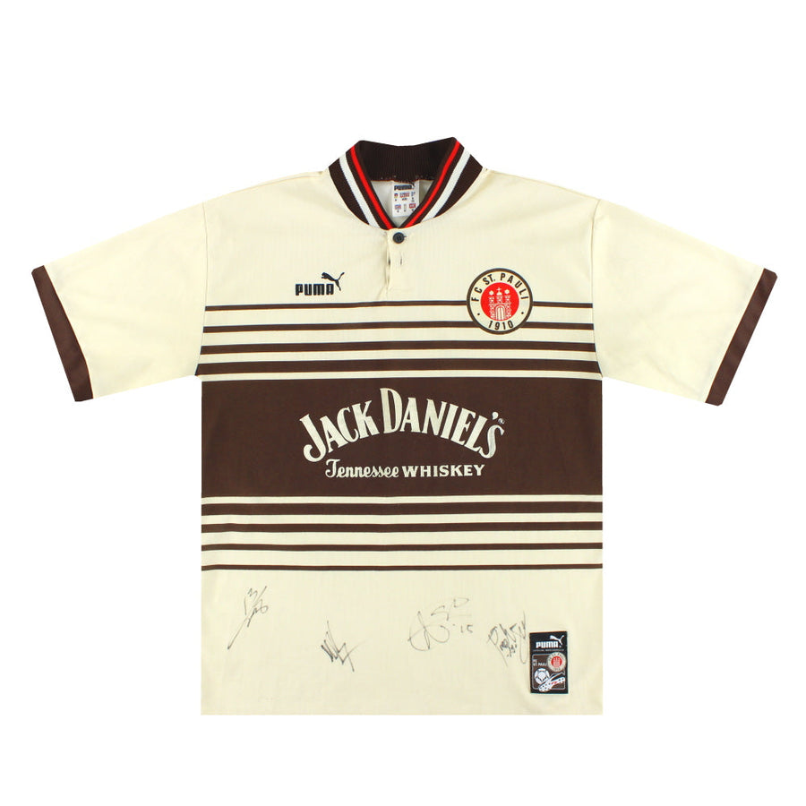 1997-99 FC St. Pauli Puma 'Signiertes' Heimtrikot M