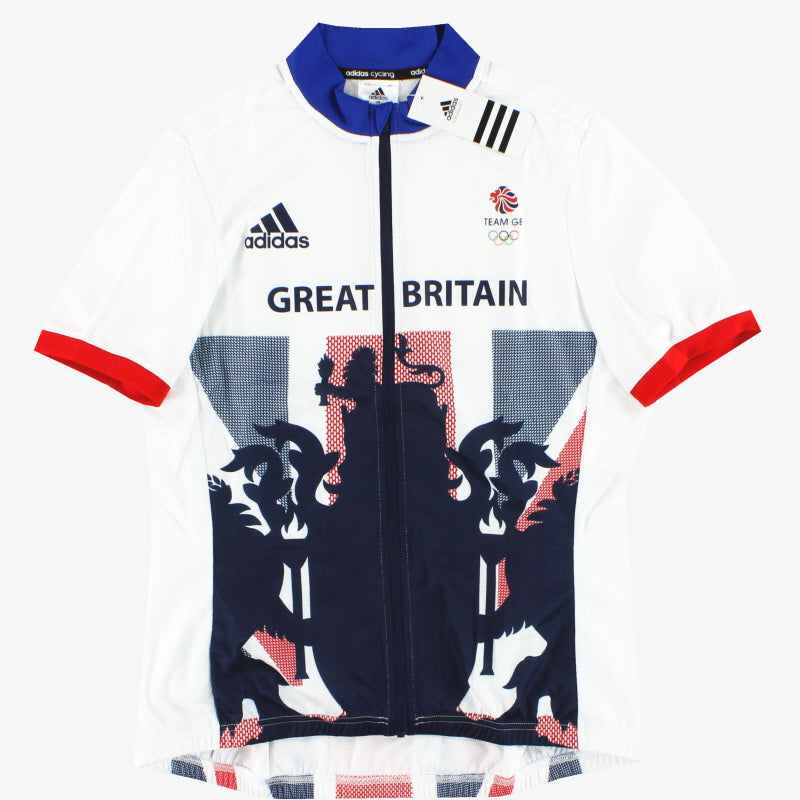 adidas 2016 Rio Team GB Damen Radtrikot durchgehender Reißverschluss *NEU* XXS