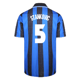 1998 Inter Milan Score Draw Home Shirt (M) (Excellent) (STANKOVIC 5)_1