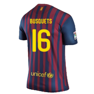 Barcelona 2011-12 Home Shirt (L) (Very Good) (Busquets 16)_1