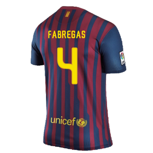 Barcelona 2011-2012 Home Shirt (S) (Excellent) (Fabregas 4)_1