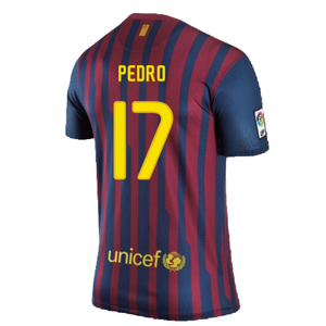 Barcelona 2011-2012 Home Shirt (S) (Excellent) (Pedro 17)_1