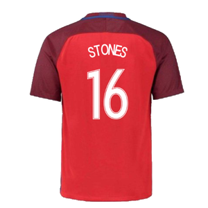 England 2016-17 Away Football Shirt (XL.Boys) (Excellent) (Stones 16)_1