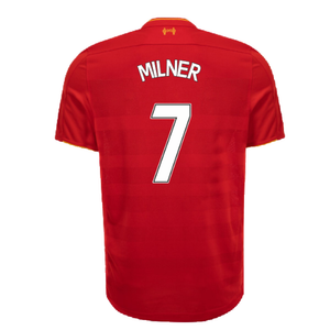 Liverpool 2016-17 Home Football Shirt (Excellent) (Milner 7)_1