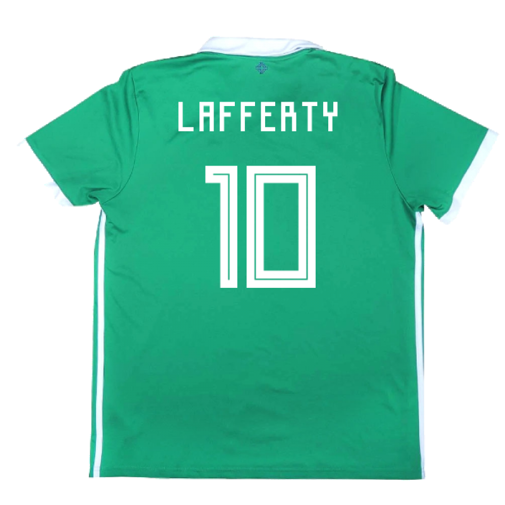 2017-2018 Northern Ireland Home Shirt ((Very Good) L) (Lafferty 10)_2