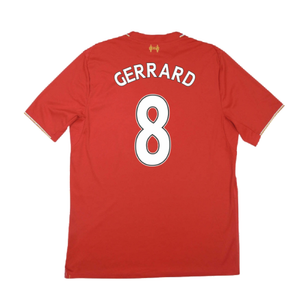 Liverpool 2015-16 Home Shirt ((Excellent) L) (Gerrard 8)_2