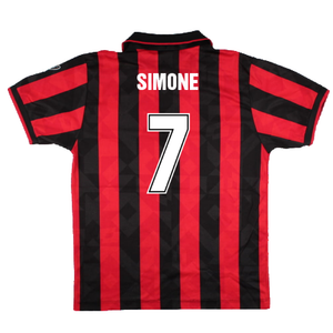 AC Milan 1994-96 Home Shirt (M) (Excellent) (Simone 7)_1