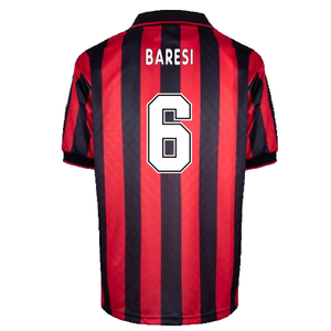 AC Milan 1996-97 Retro Home Shirt (M) (BARESI 6) (Excellent)_1