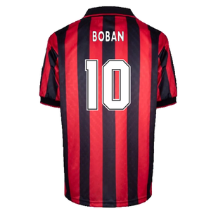 AC Milan 1996-97 Retro Home Shirt (M) (BOBAN 10) (Excellent)_1