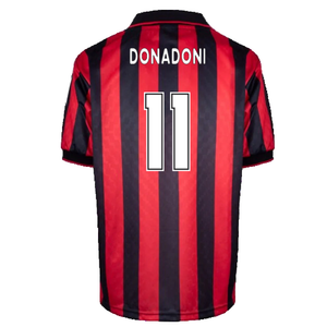 AC Milan 1996-97 Retro Home Shirt (M) (Donadoni 11) (Excellent)_1