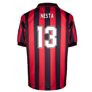 AC Milan 1996-97 Retro Home Shirt (M) (NESTA 13) (Excellent)_1