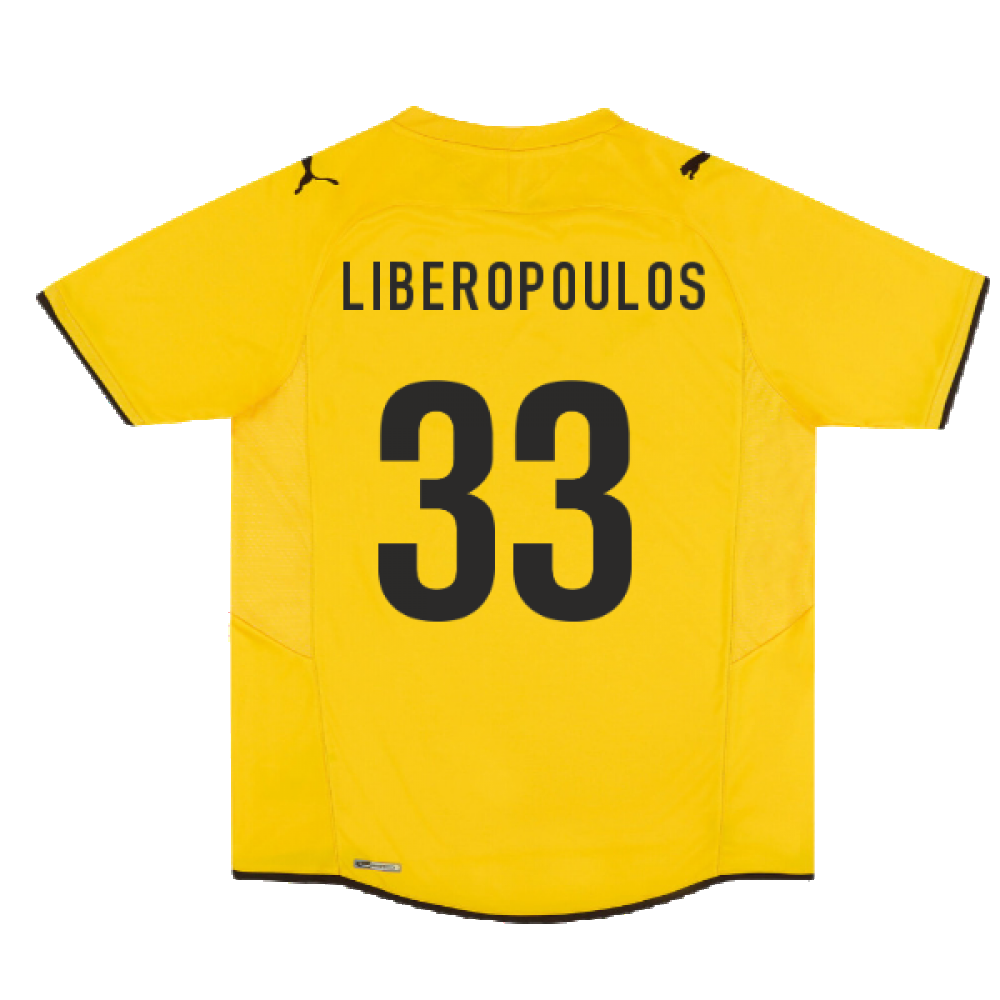 AEK Athens 2009-10 Home Shirt ((Excellent) XL) (Liberopoulos 33)_2