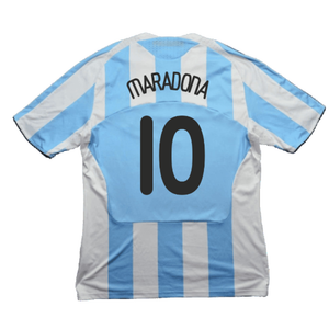 Argentina 2008-09 Home Shirt (S) (Very Good) (Maradona 10)_1