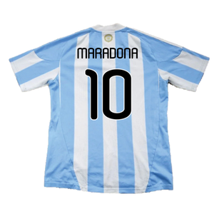 Argentina 2010-11 Home (L) (Excellent) (Maradona 10)_1