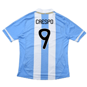 Argentina 2011-2012 Home Shirt (L) (Good) (CRESPO 9)_1