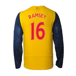 Arsenal 2014-15 Away Long Sleeve Shirt (L) (Ramsey 16) (Excellent)_1