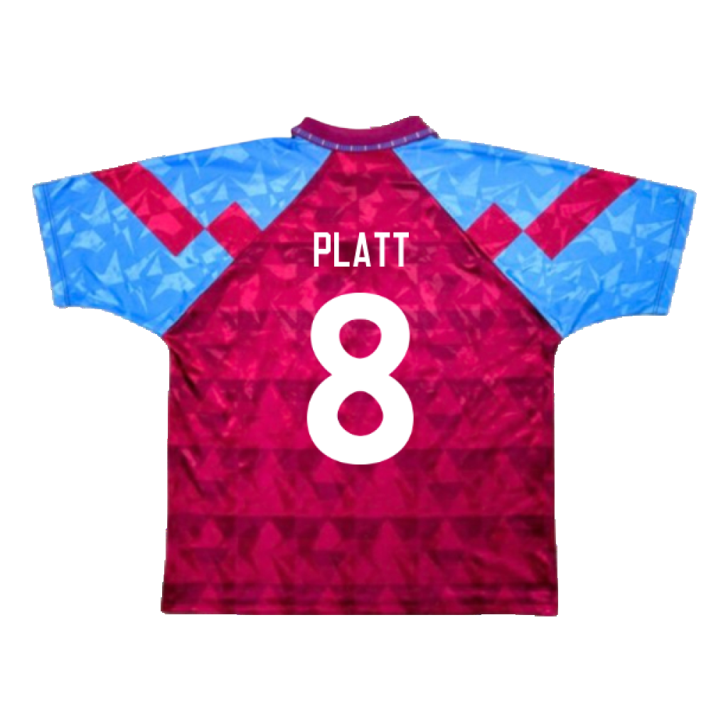 Aston Villa 1990-92 Home Shirt (Good) (Platt 8)_1