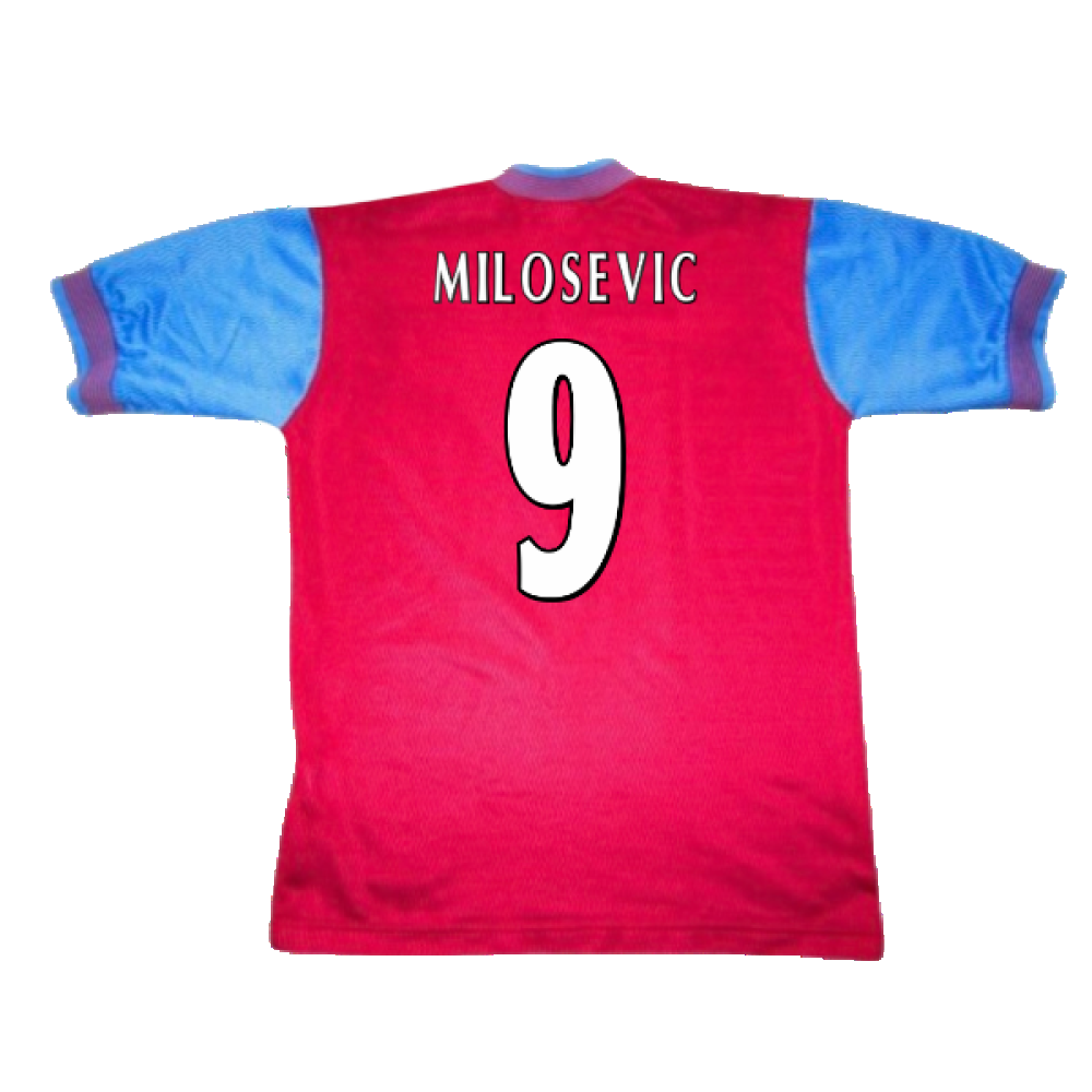Aston Villa 1997-1998 Home Shirt (Excellent) (Milosevic 9)_1