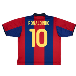 Barcelona 2000-01 Home Shirt (XL) (Very Good) (Ronaldinho 10)_1