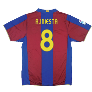 Barcelona 2007-08 Home Shirt (L) (Excellent) (A.Iniesta 8)_1