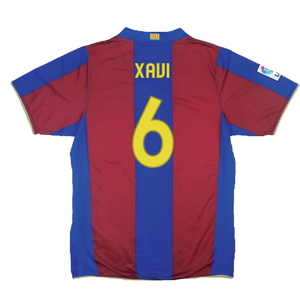 Barcelona 2007-08 Home Shirt (S) (Excellent) (Xavi 6)_1