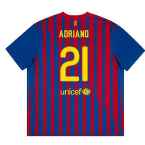 Barcelona 2011-12 Home Shirt (Excellent) (Adriano 21)_1