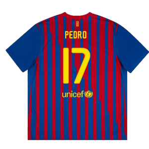 Barcelona 2011-12 Home Shirt (L) (Excellent) (Pedro 17)_1