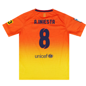 Barcelona 2012-13 Away Shirt (L) (Very Good) (A.Iniesta 8)_1