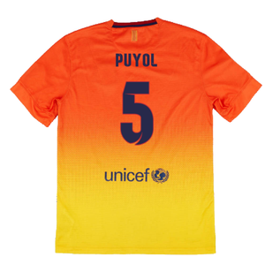 Barcelona 2012-13 Away Shirt (Sponsorless) (LB) (PUYOL 5) (Very Good)_1