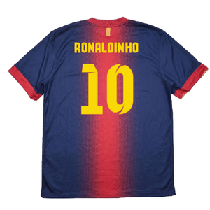 Barcelona 2012-13 Home Shirt (L) (Good) (Ronaldinho 10)_1