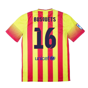 Barcelona 2013-14 Away Shirt (Very Good) (Busquets 16)_1