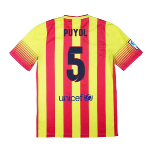 Barcelona 2013-14 Away Shirt (Very Good) (Puyol 5)_1