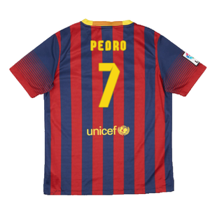 Barcelona 2013-14 Home Shirt (Very Good) (Pedro 7)_1