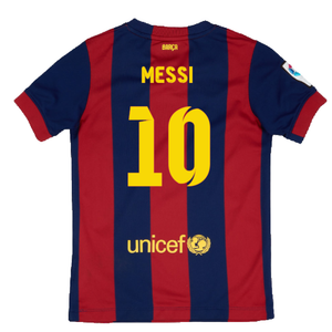 Barcelona 2014-15 Home Shirt (XL Boys) (Very Good) (Messi 10)_1