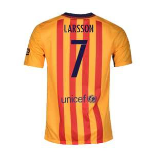 Barcelona 2015-16 Away Shirt (2XL) (Good) (Larsson 7)_1