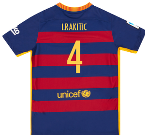 Barcelona 2015-16 Home Shirt (2XL) (Mint) (I.Rakitic 4)_1