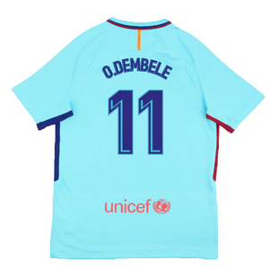 Barcelona 2017-18 Away Shirt (2XL) (Very Good) (O.Dembele 11)_1