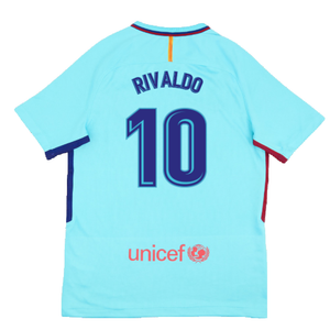 Barcelona 2017-18 Away Shirt (2XL) (Very Good) (Rivaldo 10)_1