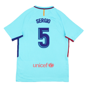 Barcelona 2017-18 Away Shirt (2XL) (Very Good) (Sergio 5)_1