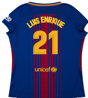 Barcelona 2017-18 Home Shirt (Womens) (M) (Mint) (Luis Enrique 21)_1