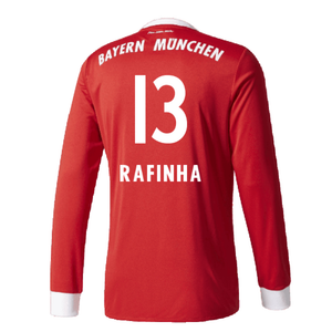 Bayern Munich 2017-18 Home Long Sleeve Shirt (XL) (Excellent) (Rafinha 13)_1